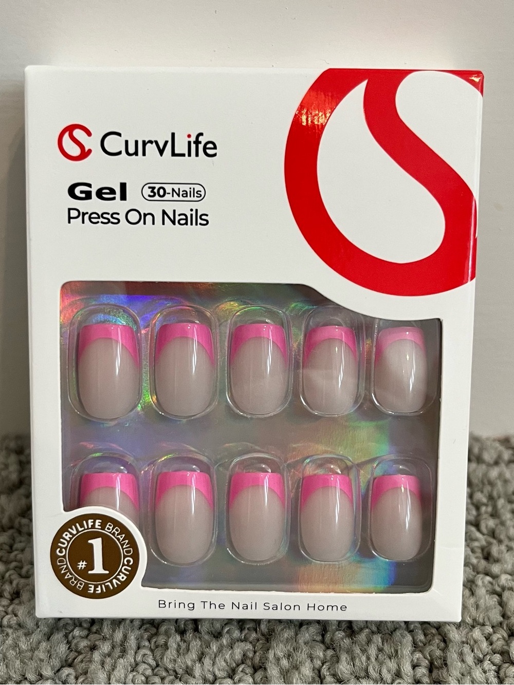 🩷 Pink French Gel Press-On Nails